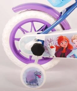 Volare Disney Frozen Kinderfiets - Meiden - 12 Inch - Blauw Paars - Doortrapsysteem -Optimaal Fietsenreeksen Winkel 1017x1200
