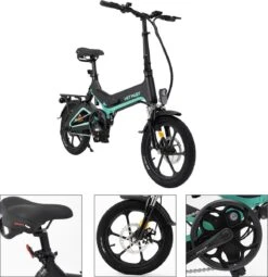 Merkloos Hitway 14F005 Elektrische Fiets E-bike | Opvouwbaar | 250W Motor | 7.5Ah | 16" | Zwart / Groen 17 Merkloos Hitway 14F005 Elektrische Fiets E-bike | Opvouwbaar | 250W Motor | 7.5Ah | 16" | Zwart / Groen -Optimaal Fietsenreeksen Winkel 1164x1200