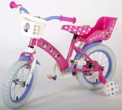 Volare Disney Minnie Cutest Ever! - Kinderfiets - Meisjes - 14 Inch - Roze -Optimaal Fietsenreeksen Winkel 1200x1089