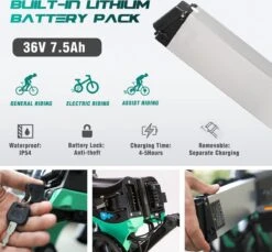 Merkloos Hitway 14F005 Elektrische Fiets E-bike | Opvouwbaar | 250W Motor | 7.5Ah | 16" | Zwart / Groen 24 Merkloos Hitway 14F005 Elektrische Fiets E-bike | Opvouwbaar | 250W Motor | 7.5Ah | 16" | Zwart / Groen -Optimaal Fietsenreeksen Winkel 1200x1111 3