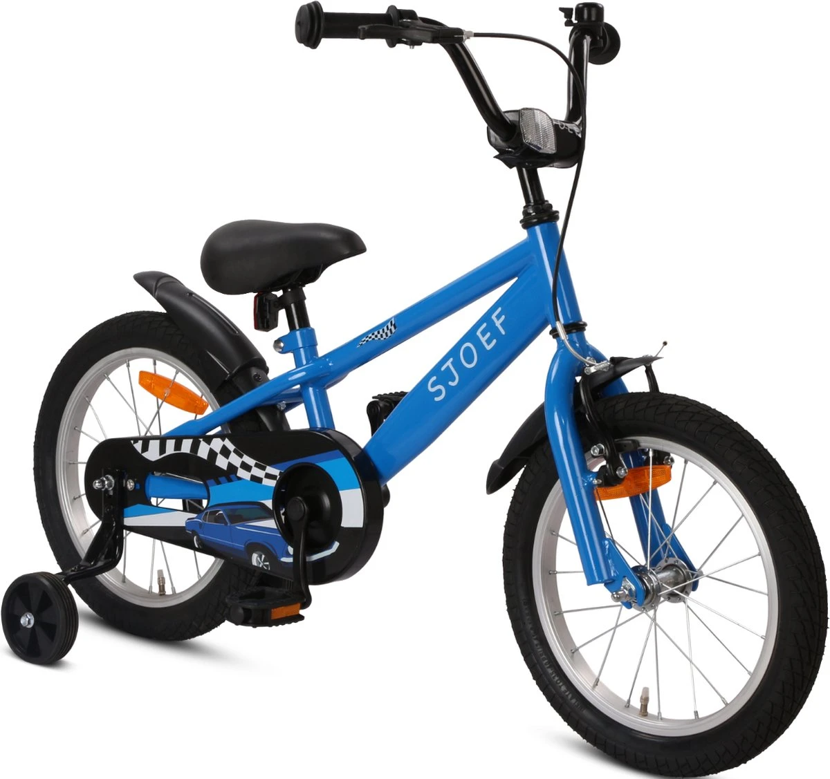 SJOEF Race Jongensfiets 14 Inch - Blauw 4 SJOEF Race Jongensfiets 14 Inch - Blauw - Afbeelding 2