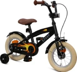 SJOEF Cruise Jongensfiets 12 Inch - Zwart -Optimaal Fietsenreeksen Winkel 1200x1127