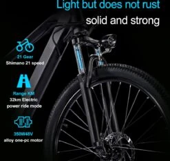 Elektrische Fiets Off-Road | E-Fietsen | Electric Mountain Bike | E-bike | 250W Motor | 26 Inch | Zwart BK7 -Optimaal Fietsenreeksen Winkel 1200x1134 1