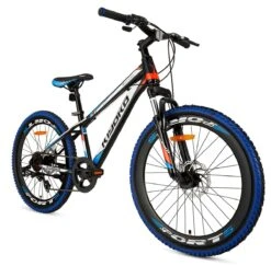 Supersuper Kiyoko Kinder Mountainbike - 7 Versnellingen - 24 Inch - Jongens - Zwart/Blauw -Optimaal Fietsenreeksen Winkel 1200x1181 2