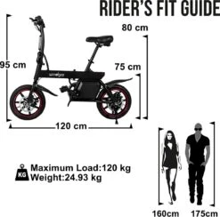 Merkloos Windgoo B20 V3- APP IOS Android - Elektrische Vouwfiets - E Bike - 7.8Ah Batterij - 250W - 14 Inch - 25 KM/H - Zwart -Optimaal Fietsenreeksen Winkel 1200x1184
