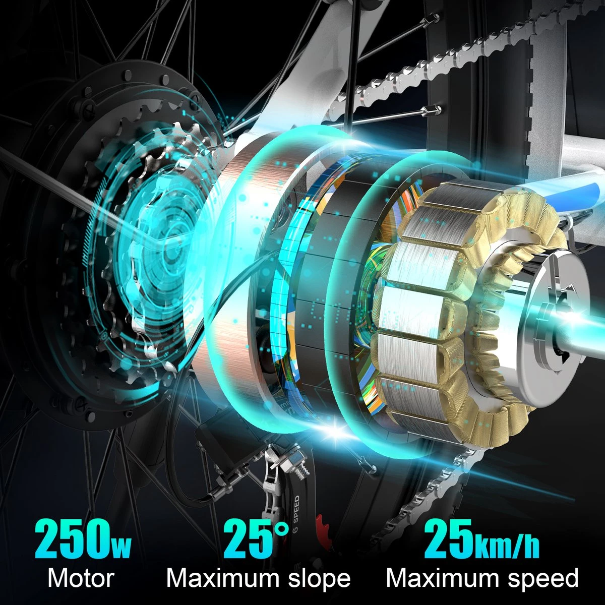 Hitway Elektrische Fiets | E-bike Damesfiets | 26 Inch | 250W Motor | Wit 6 Hitway Elektrische Fiets | E-bike Damesfiets | 26 Inch | 250W Motor | Wit - Afbeelding 4