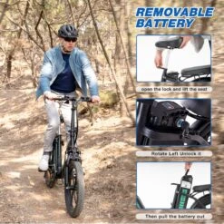 HITWAY Elektrische Fiets - E-Bike - 20 Inch- Fatbike - 250 W- Shimano 7 Versnellingen -Optimaal Fietsenreeksen Winkel 1200x1200 110