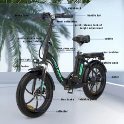 HITWAY Elektrische Fiets - E-Bike - 20 Inch- Fatbike - 250 W- Shimano 7 Versnellingen -Optimaal Fietsenreeksen Winkel 1200x1200 111