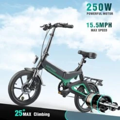 Merkloos Hitway 14F005 Elektrische Fiets E-bike | Opvouwbaar | 250W Motor | 7.5Ah | 16" | Zwart / Groen 23 Merkloos Hitway 14F005 Elektrische Fiets E-bike | Opvouwbaar | 250W Motor | 7.5Ah | 16" | Zwart / Groen -Optimaal Fietsenreeksen Winkel 1200x1200 136