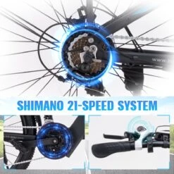 Hitway Elektrische Fiets Off-Road | Electric Mountain Bike | E-bike | 250W Motor | 26 Inch | Zwart -Optimaal Fietsenreeksen Winkel 1200x1200 145