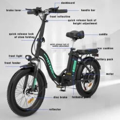 HITWAY E-bike Elektrische Fiets 20" Vouwfiets Met Dikke Banden, 250W/36V/11,2Ah Accu, 35-90 Km, Offroad-mountainbike Met Shimano 7 Versnellingen, CityBike Voor Heren En Dames -Optimaal Fietsenreeksen Winkel 1200x1200 68