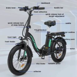 HITWAY E Bike Elektrische Fiets 20 Inch Dikke Band Opvouwbare Elektrische Fiets, 250W/36V/11,2Ah Batterij, Max. Bereik Tot 35-90km, Off-road Mountainbike Met Shimano 7 Versnellingen, Stad EBike Heren Dames -Optimaal Fietsenreeksen Winkel 1200x1200 81