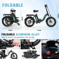 HITWAY E Bike Elektrische Fiets 20 Inch Dikke Band Opvouwbare Elektrische Fiets, 250W/36V/11,2Ah Batterij, Max. Bereik Tot 35-90km, Off-road Mountainbike Met Shimano 7 Versnellingen, Stad EBike Heren Dames -Optimaal Fietsenreeksen Winkel 1200x1200 82