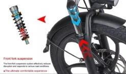 Samebike Elektrische Vouwfiet - Shimano 7 Speed Derailleur - 48V/ 10Ah Lithium Batterij - Aluminium -sportief/modern - 35km/u - Wit -Optimaal Fietsenreeksen Winkel 1200x708