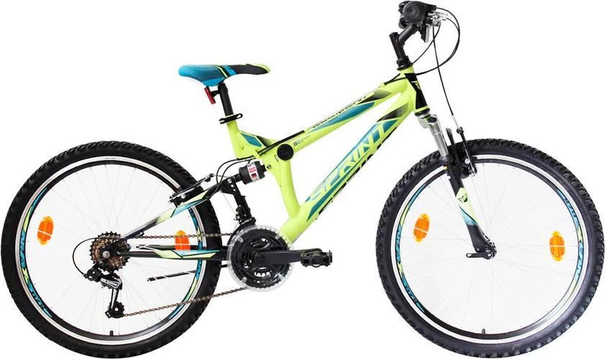 Sprint Element - Mountainbike 24 Inch - Met 18 Versnellingen Shimano - Voor Jongens En Meisjes - Geel - Framemaat:46 Cm - BK21SI0710 R6