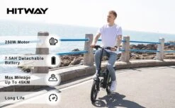 HITWAY E Bike Elektrische Fiets Vouwfiets, 36V/8.4Ah Batterij, 250W Motor, 25km/h, 35-70km, 16" City EBike Voor Heren En Dames -Optimaal Fietsenreeksen Winkel 1200x742 11
