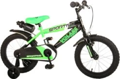 Volare Sportivo Kinderfiets - Jongens - 16 Inch - Neon Groen Zwart - 95% Afgemonteerd -Optimaal Fietsenreeksen Winkel 1200x790
