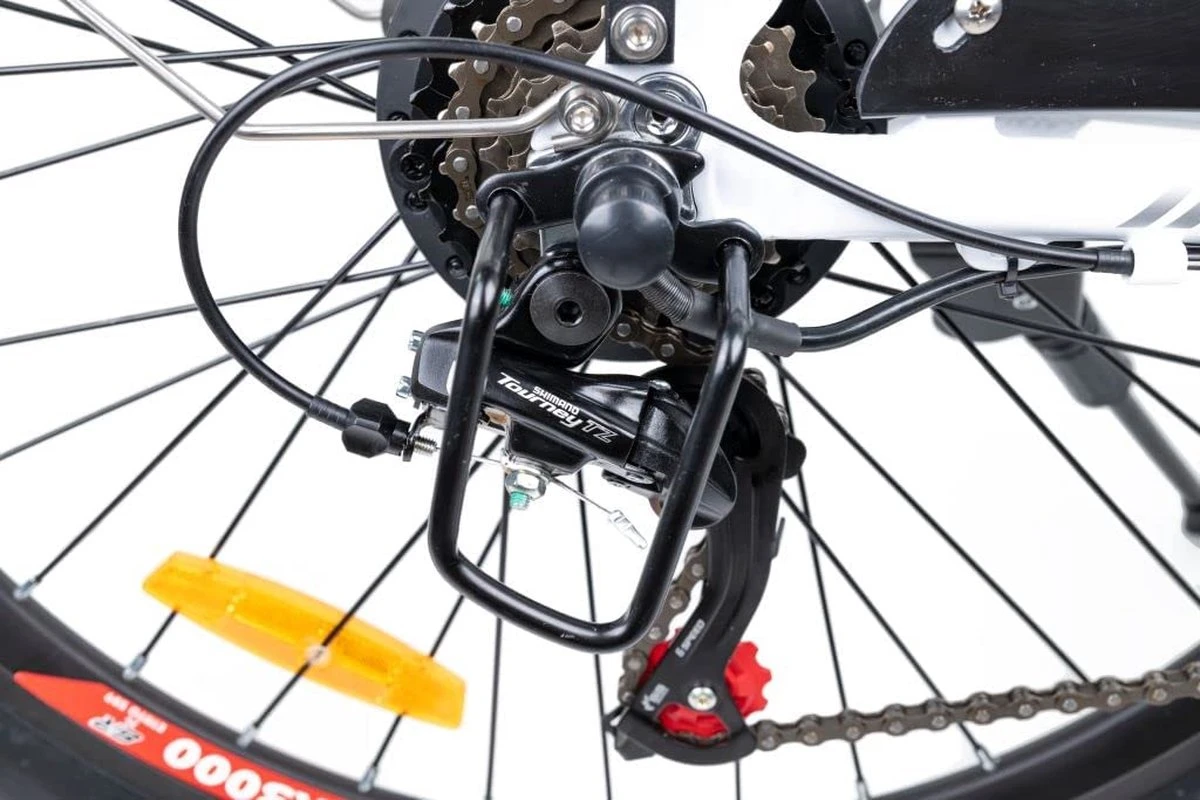 Myatu E-Bike Voor Heren En Dames Lage Instap Met 45 Cm Aluminium Frame, 6 Versnellingen, 250 Wh Afneembare Lithium Batterij 40-80 Km Range, Trekking Ebike Met 1.95 X 26 Inch Wiel (Zwart, Urban) 6 Myatu E-Bike Voor Heren En Dames Lage Instap Met 45 Cm Aluminium Frame, 6 Versnellingen, 250 Wh Afneembare Lithium Batterij 40-80 Km Range, Trekking Ebike Met 1.95 X 26 Inch Wiel (Zwart, Urban) - Afbeelding 4