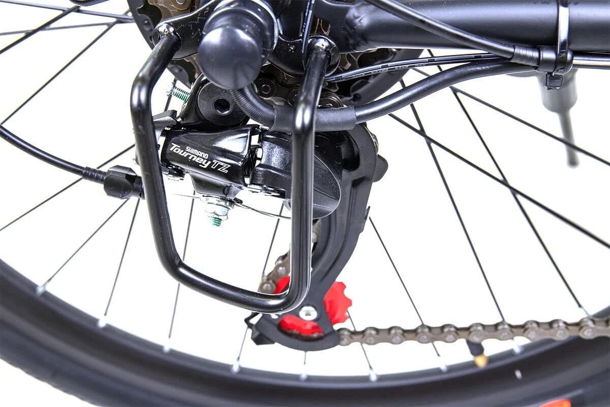 Myatu E-bike 26 Inch City Pedelec Voor Dames En Heren, Elektrische Fiets Met 12,5Ah Accu, 6 Versnellingen Shimano, Derailleur Versnellingen, Achter Motor 250 W-Zwart 3 Myatu E-bike 26 Inch City Pedelec Voor Dames En Heren, Elektrische Fiets Met 12,5Ah Accu, 6 Versnellingen Shimano, Derailleur Versnellingen, Achter Motor 250 W-Zwart - Afbeelding 2