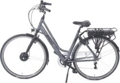 Amigo E-Vibe D1 - Elektrische Stadsfiets Voor Dames - Met 7 Versnellingen - Matgrijs -Optimaal Fietsenreeksen Winkel 1200x836