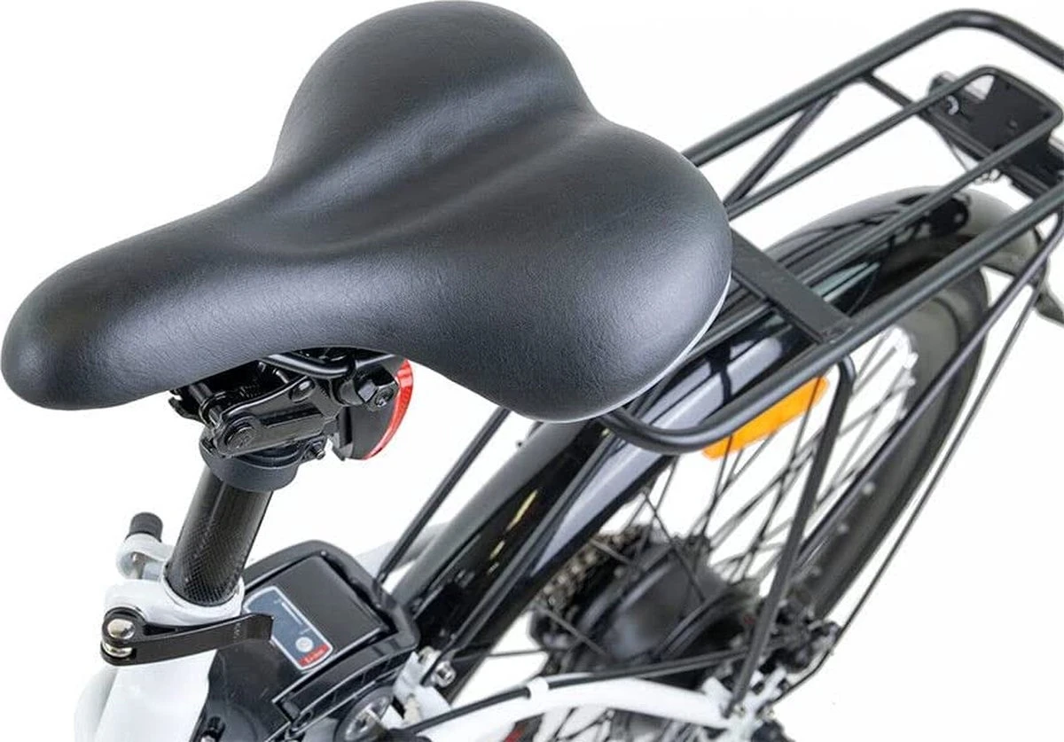 Myatu E-bike 26 Inch City Pedelec Voor Dames En Heren, Elektrische Fiets Met 12,5Ah Accu, 6 Versnellingen Shimano, Derailleur Versnellingen, Achter Motor 250 W-Zwart 8 Myatu E-bike 26 Inch City Pedelec Voor Dames En Heren, Elektrische Fiets Met 12,5Ah Accu, 6 Versnellingen Shimano, Derailleur Versnellingen, Achter Motor 250 W-Zwart - Afbeelding 7