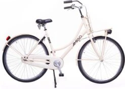 Amigo Forest - Transportfiets 28 Inch - Damesfiets Met Voordrager - Crème
