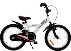 2Cycle Biker Kinderfiets - 18 Inch - Wit - Jongensfiets -Optimaal Fietsenreeksen Winkel 1200x859