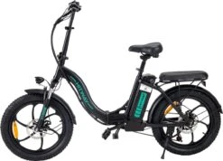 Hitway BK6 Elektrische Fiets | Opvouwbare E-bike | 20 Inch Fat Tire | 350W Motor | 10Ah | Zwart/Groen -Optimaal Fietsenreeksen Winkel 1200x865