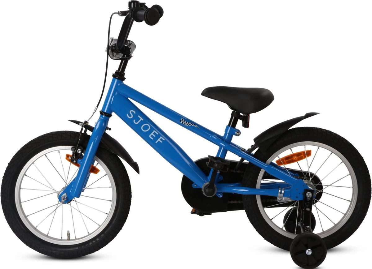 SJOEF Race Jongensfiets 14 Inch - Blauw 9 SJOEF Race Jongensfiets 14 Inch - Blauw - Afbeelding 7