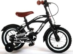 Volare Black Cruiser Kinderfiets - Jongens - 12 Inch - Zwart - 2 Handremmen -Optimaal Fietsenreeksen Winkel 1200x882