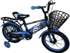 Kinderfiets - 14 Inch Kinderfiets -vanaf 3-5 Jaar Jongens En Meisjes Fietsen - Terugtrap -Rem -Stabilisatoren（2 Zijwieltjes）- Mandje - Achterbank - Blauw -Optimaal Fietsenreeksen Winkel 1200x899 1