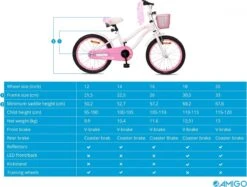 Amigo Flower Meisjesfiets - Kinderfiets 18 Inch - Wit -Optimaal Fietsenreeksen Winkel 1200x909 1