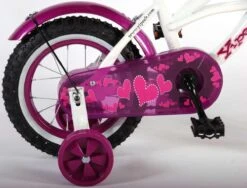 Volare Heart Cruiser Kinderfiets - Meisjes - 12 Inch - Wit Paars -Optimaal Fietsenreeksen Winkel 1200x912