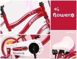 Amigo Flower Meisjesfiets - Kinderfiets 16 Inch - Paars -Optimaal Fietsenreeksen Winkel 1200x920 14