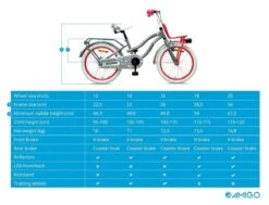Amigo Lovely - Kinderfiets 20 Inch - Meisjes - Grijs 27 Amigo Lovely - Kinderfiets 20 Inch - Meisjes - Grijs -Optimaal Fietsenreeksen Winkel 1200x920 21