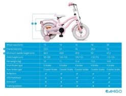 Amigo Lovely Meisjesfiets - Kinderfiets 14 Inch - Roze -Optimaal Fietsenreeksen Winkel 1200x920 26