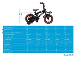 Amigo 2Cool Jongensfiets - Kinderfiets 12 Inch - Matzwart -Optimaal Fietsenreeksen Winkel 1200x920 7