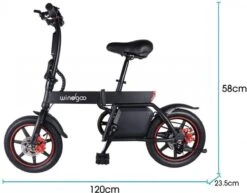 Windgoo B-20 Elektrische Vouwfiets - Snelheid 20 Km/h - 15 Km Bereik - Schijfremmen -Optimaal Fietsenreeksen Winkel 1200x939