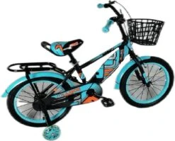 Kinderfiets - 16 Inch Kinderfiets -vanaf 4-7 Jaar Jongens En Meisjes Fietsen - Terugtrap -Rem -Stabilisatoren（2 Zijwieltjes）- Mandje - Achterbank - Groen -Optimaal Fietsenreeksen Winkel 1200x968 3