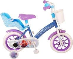 Volare Disney Frozen Kinderfiets - Meiden - 12 Inch - Blauw Paars - Doortrapsysteem -Optimaal Fietsenreeksen Winkel 1200x974