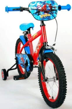 Marvel Spider-Man Kinderfiets - Jongens - 16 Inch - Blauw/Rood -Optimaal Fietsenreeksen Winkel 797x1200