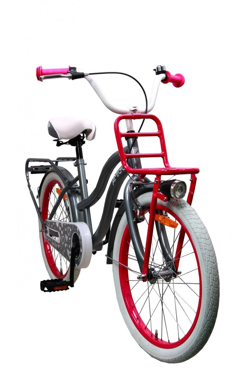 Amigo Lovely - Kinderfiets 20 Inch - Meisjes - Grijs 4 Amigo Lovely - Kinderfiets 20 Inch - Meisjes - Grijs - Afbeelding 2