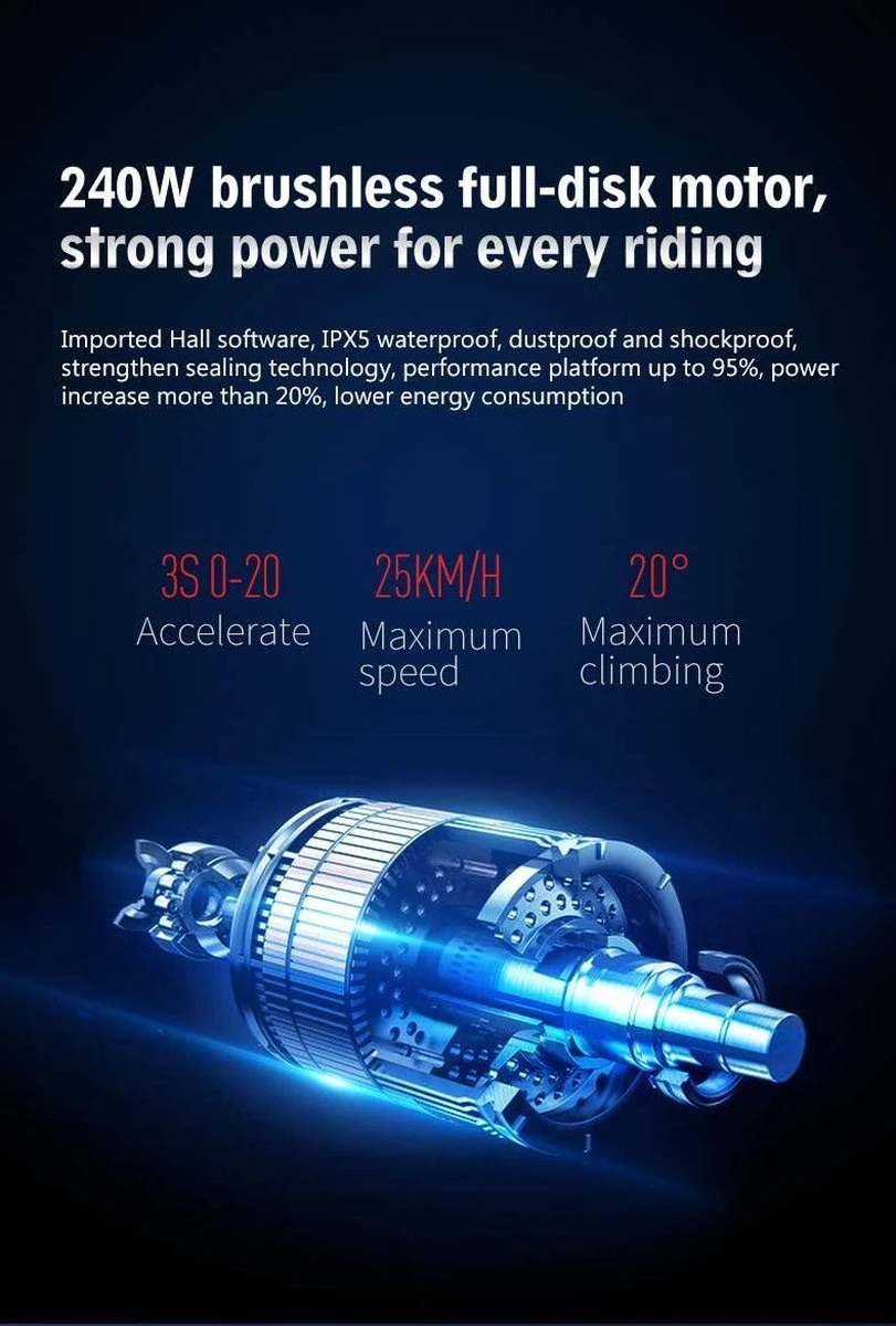 DYU D3F Opvouwbare Elektrische Fiets, Slimme Mountainbike Voor Volwassenen, 240W Aluminiumlegering Fiets Verwijderbare 36V/10Ah Lithium-ion Batterij Met 3 Rijmodi 14 DYU D3F Opvouwbare Elektrische Fiets, Slimme Mountainbike Voor Volwassenen, 240W Aluminiumlegering Fiets Verwijderbare 36V/10Ah Lithium-ion Batterij Met 3 Rijmodi - Afbeelding 12