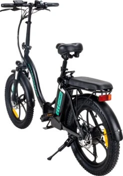 Hitway BK6 Elektrische Fiets | Opvouwbare E-bike | 20 Inch Fat Tire | 350W Motor | 10Ah | Zwart/Groen -Optimaal Fietsenreeksen Winkel 842x1200