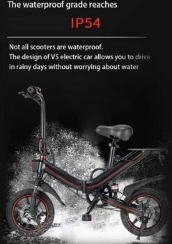 OUXI - V5 - 16 Inch - Elektrische Fiets - E Bike - Elektrische Vouwfiets - APP IOS/ Android - 500W Motor - 15Ah Lithuim Ion Batterij - Zwart -Optimaal Fietsenreeksen Winkel 847x1200 1