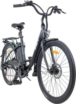 Myatu E-bike 26 Inch City Pedelec Voor Dames En Heren, Elektrische Fiets Met 12,5Ah Accu, 6 Versnellingen Shimano, Derailleur Versnellingen, Achter Motor 250 W-Zwart 12 Myatu E-bike 26 Inch City Pedelec Voor Dames En Heren, Elektrische Fiets Met 12,5Ah Accu, 6 Versnellingen Shimano, Derailleur Versnellingen, Achter Motor 250 W-Zwart -Optimaal Fietsenreeksen Winkel 871x1200