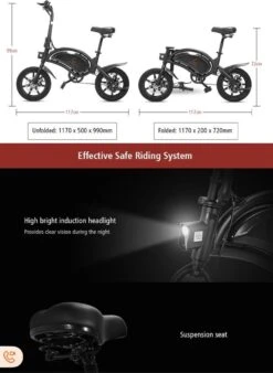 Matrix E Bike - Kugoo B2 Pro - Elektrische Opvouwbare Fiets/step 14 Inch 400W - Met Trappers - Snelheid Max. 45 Km/u -Optimaal Fietsenreeksen Winkel 878x1200