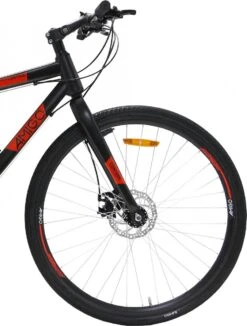 Amigo Control - Mountainbike 28 Inch - Voor Dames En Heren - Met 21 Versnellingen - Zwart/Rood -Optimaal Fietsenreeksen Winkel 910x1200