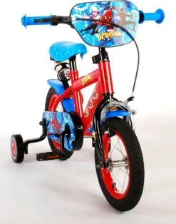 Volare Spider-Man Kinderfiets - Jongens - 12 Inch - Blauw/Rood -Optimaal Fietsenreeksen Winkel 943x1200