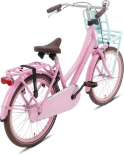 Valetta Cargo - Transportfiets - Meisjesfiets - 22 Inch - Mint Roze -Optimaal Fietsenreeksen Winkel 959x1200